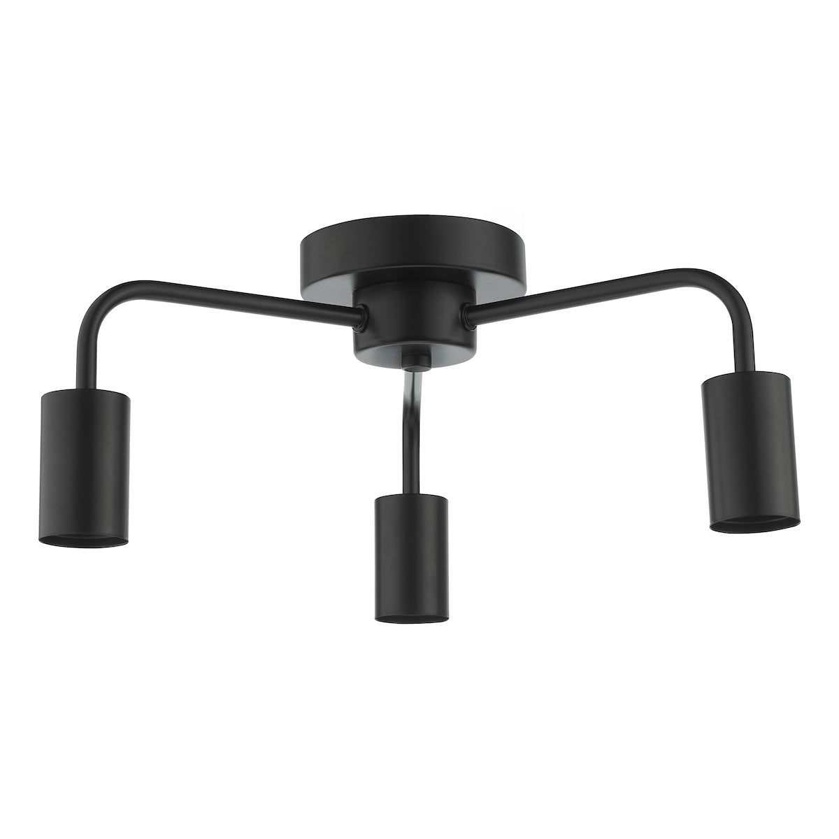 Dar Dena 3 Light Flush Matt Black – from Amos Lighting + Home