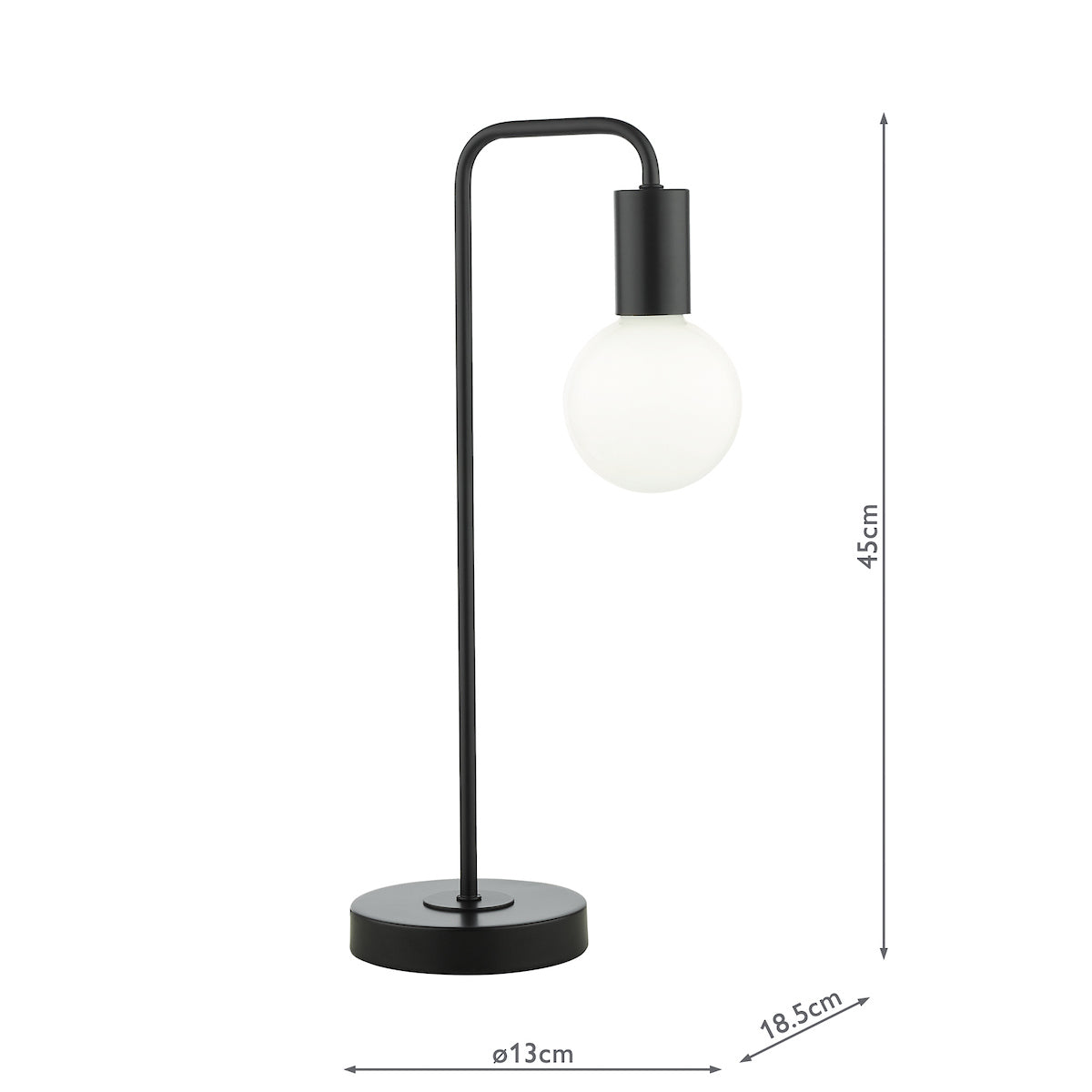 Dar Dena Table Lamp Matt Black – from Amos Lighting + Home