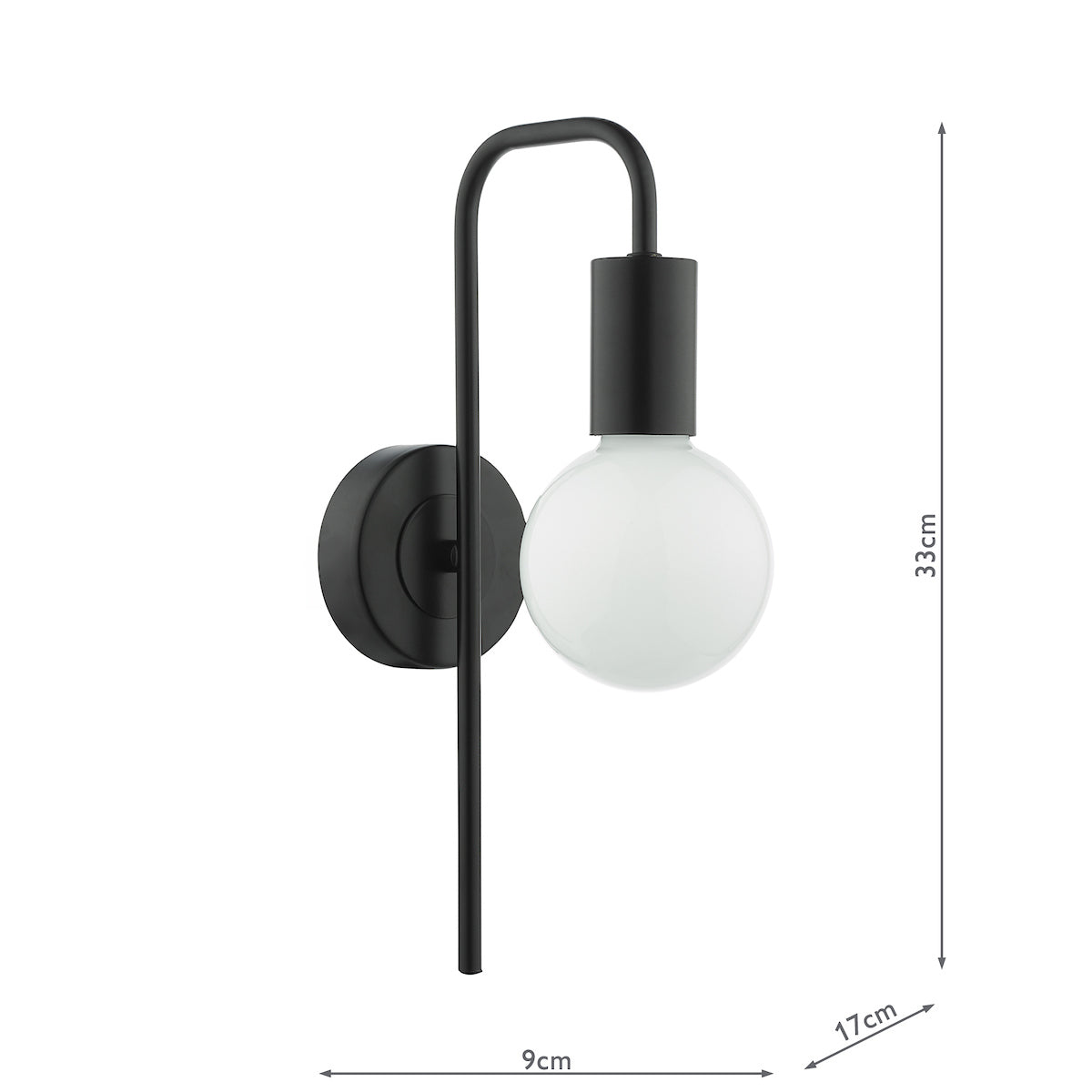 Dar Dena Wall Light Matt Black – from Amos Lighting + Home