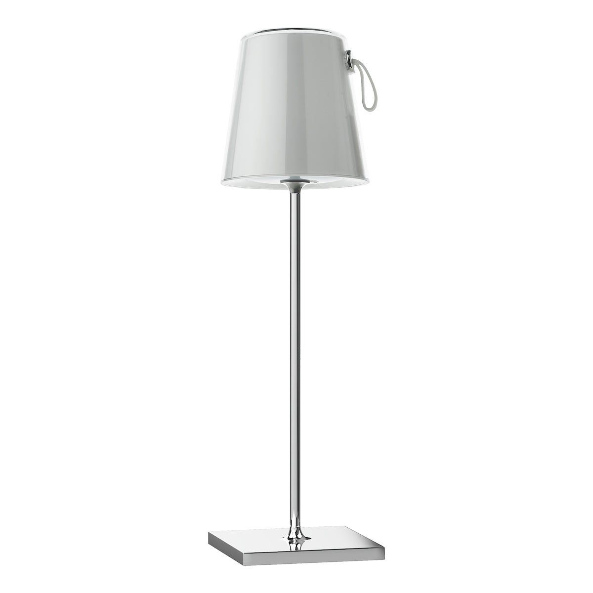Dar Egor Table Lamp Polished Chrome and Colour Changing LED – from Amos Lighting + Home