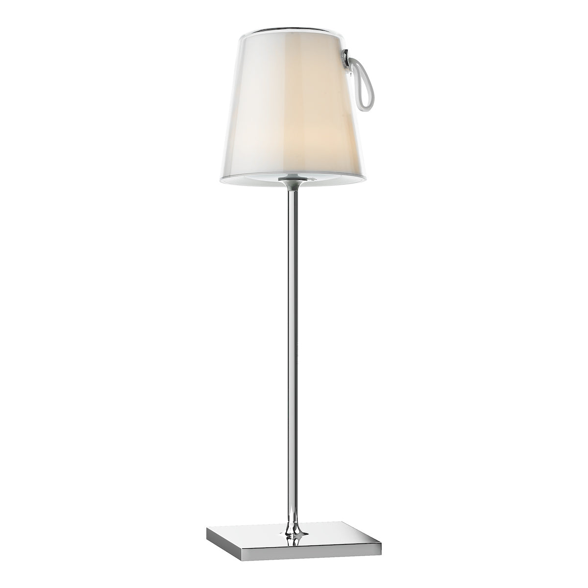 Dar Egor Table Lamp Polished Chrome and Colour Changing LED – from Amos Lighting + Home