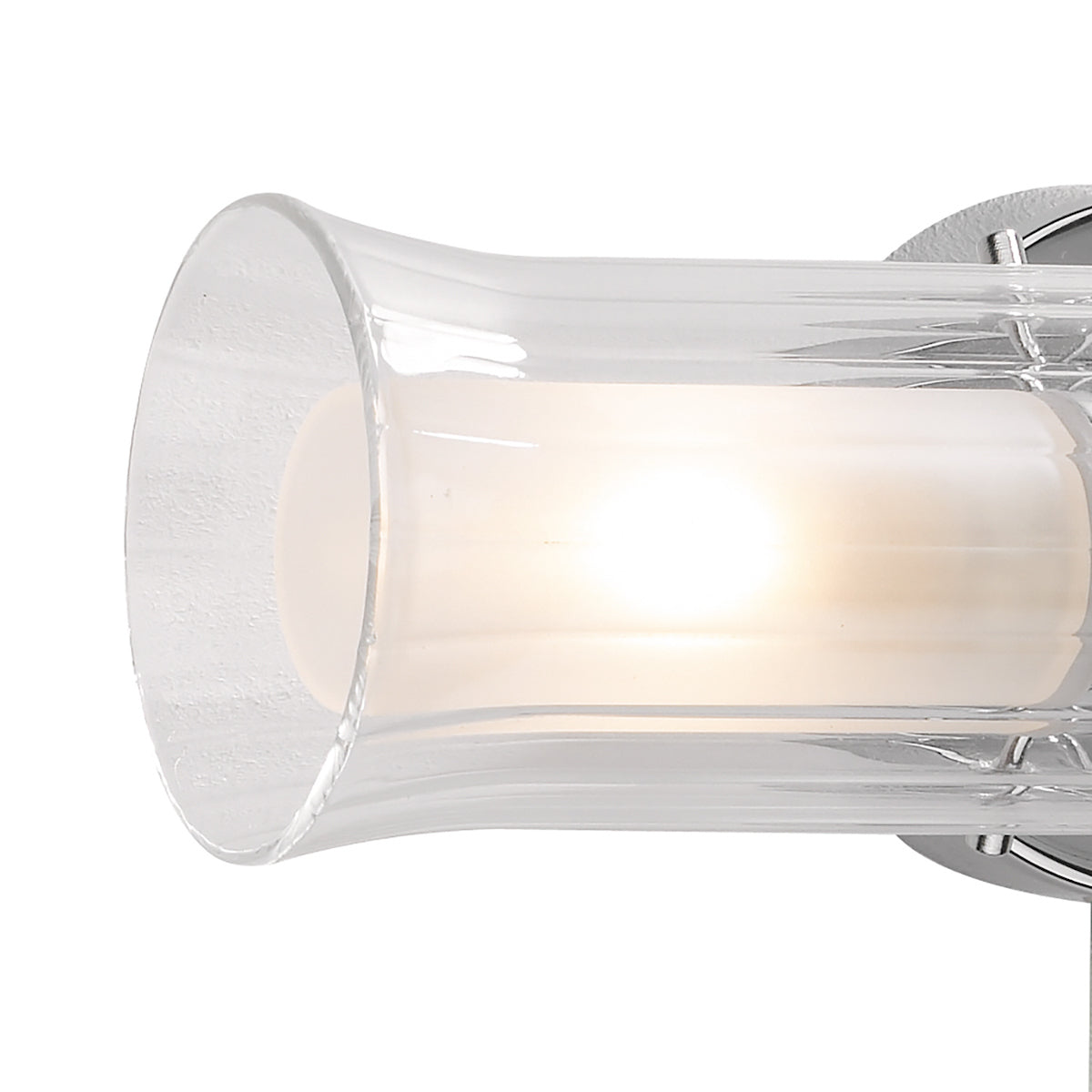 Dar Elba Bathroom 2 Light Wall Light Polished Chrome Glass IP44 – from Amos Lighting + Home