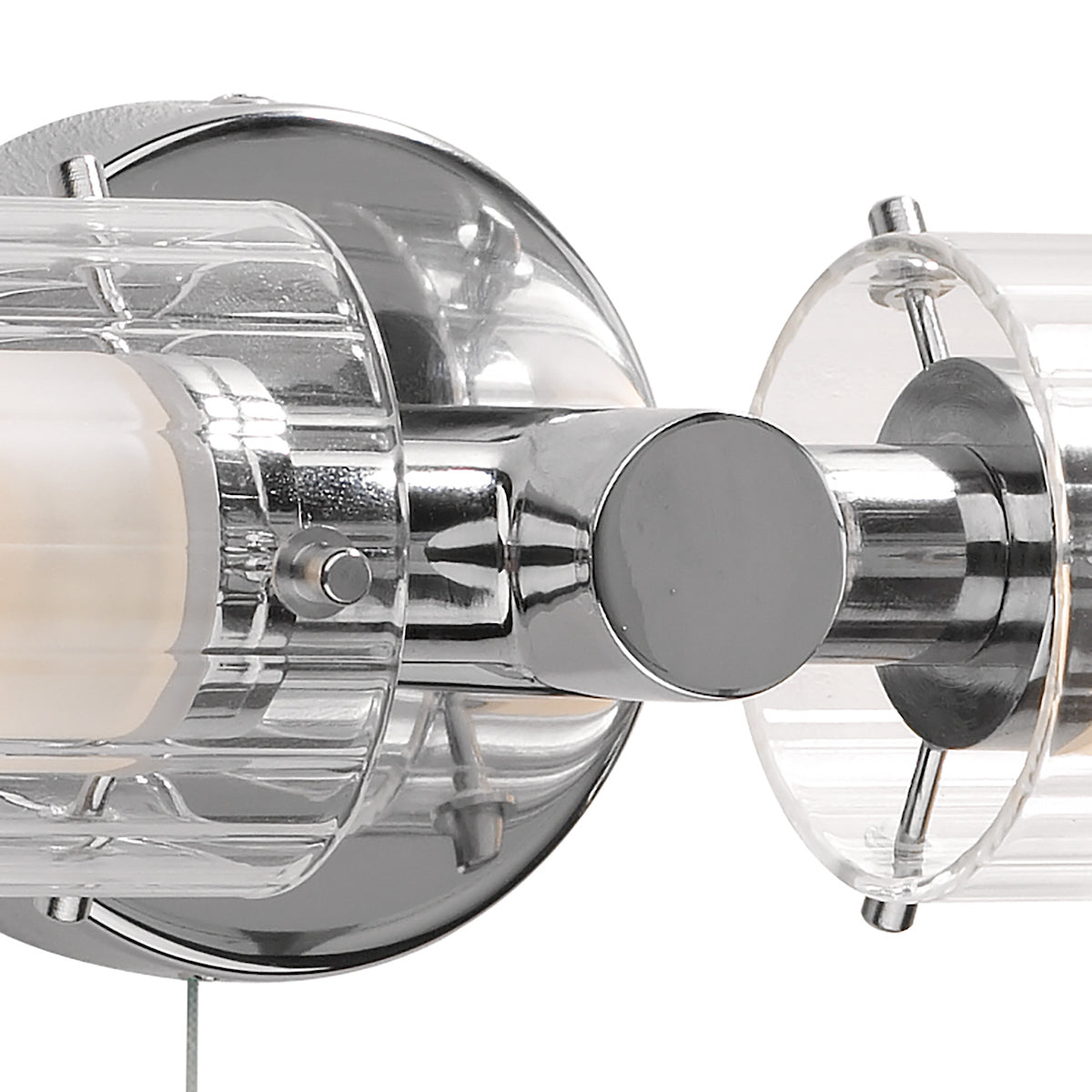 Dar Elba Bathroom 2 Light Wall Light Polished Chrome Glass IP44 – from Amos Lighting + Home