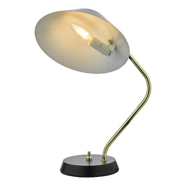 Dar Erna Table Lamp Polished Brass Satin Black – from Amos Lighting + Home