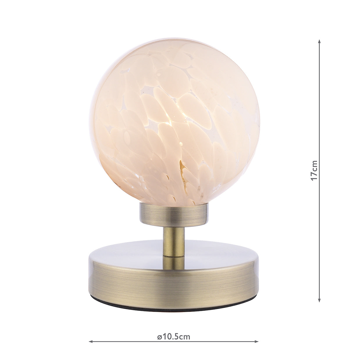 Dar Esben Table Lamp Antique Brass & Confetti Glass – from Amos Lighting + Home