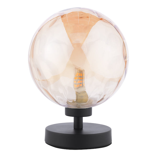 Dar Esben Touch Table Lamp Black with Champagne Glass – from Amos Lighting + Home