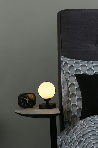 Dar Esben Touch Table Lamp Black With Opal Glass – from Amos Lighting + Home
