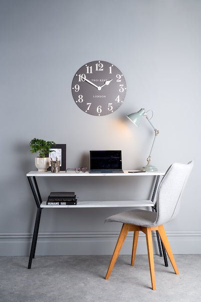 Dar Eunice Task Desk Lamp Grey Satin and Nickel – from Amos Lighting + Home