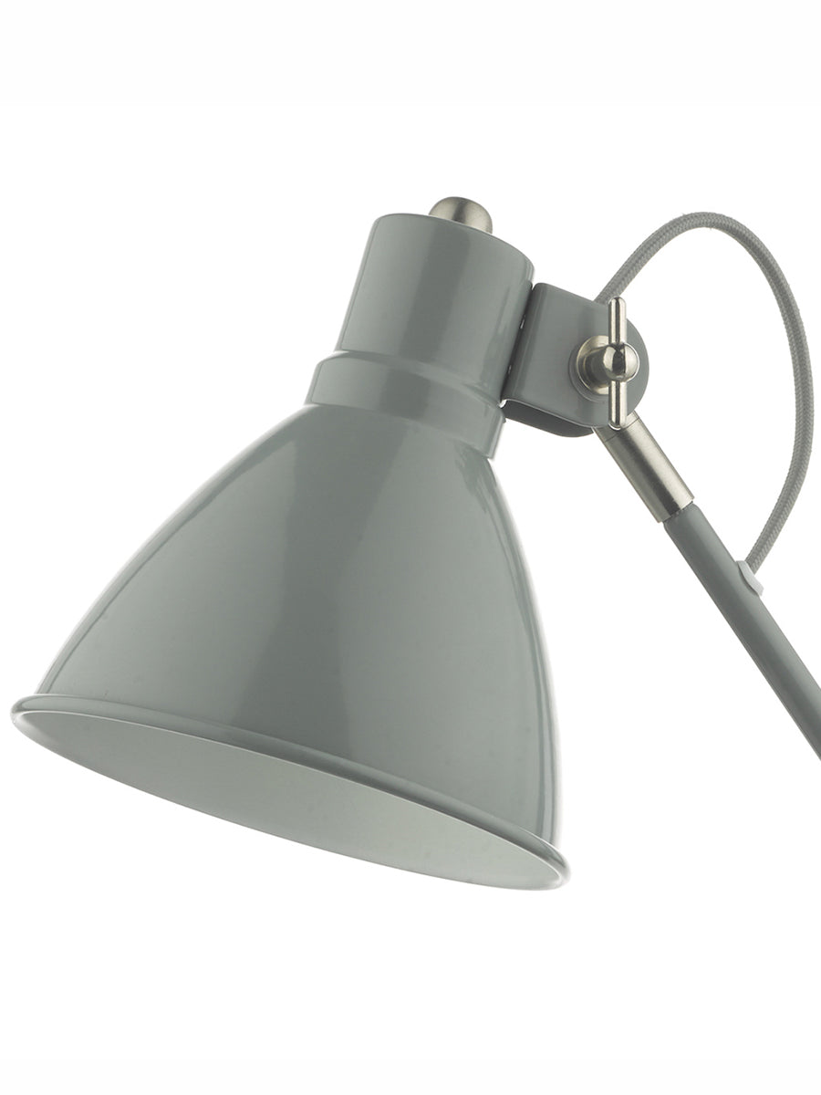 Dar Eunice Task Desk Lamp Grey Satin and Nickel – from Amos Lighting + Home