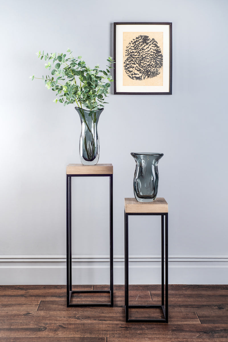 Dar Fabio Nest of 2 Plant Stands Oak Style Veneer – from Amos Lighting + Home