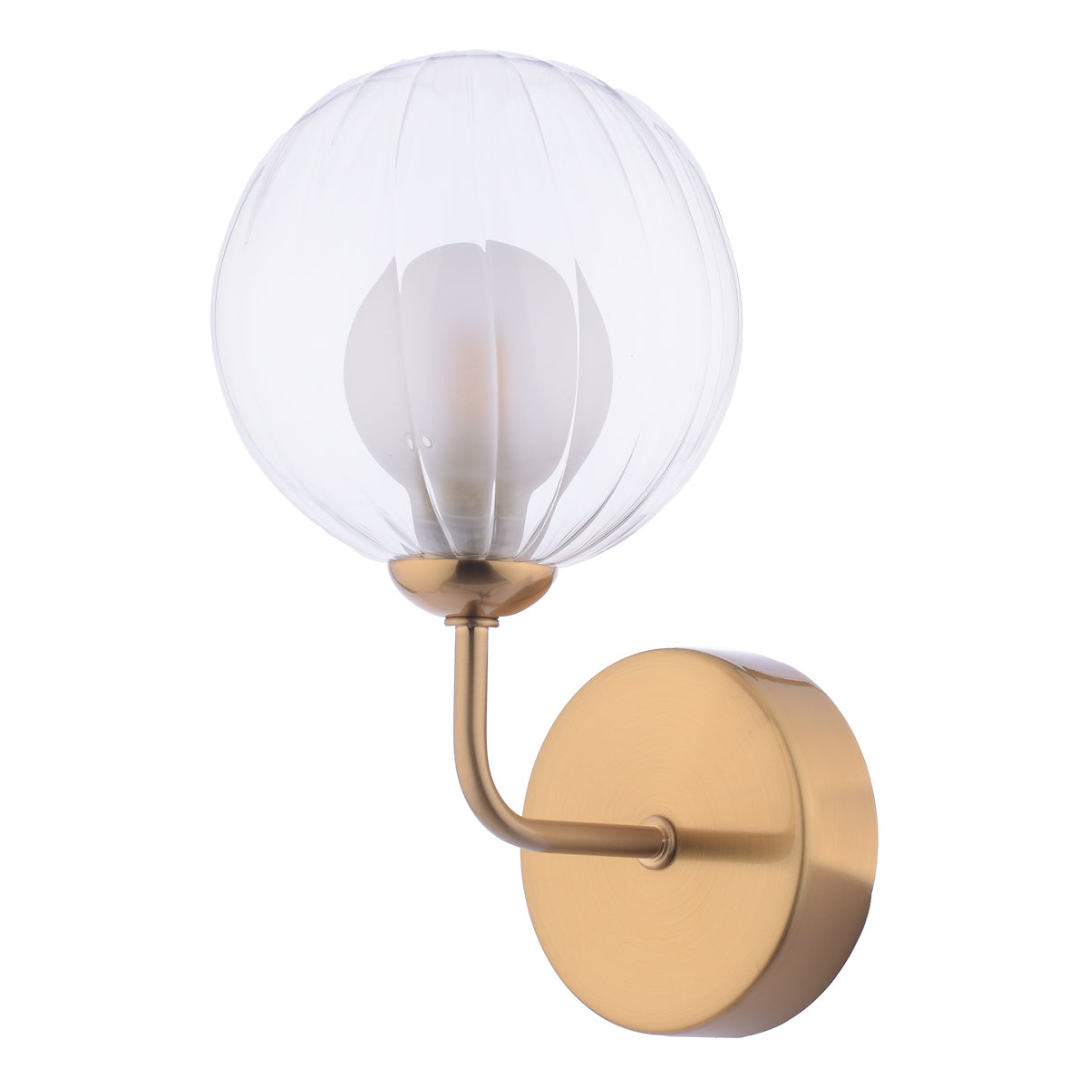 Dar Feya Wall Light Antique Bronze & Clear/Opal Glass – from Amos Lighting + Home