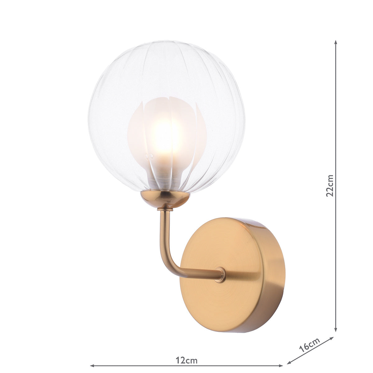 Dar Feya Wall Light Antique Bronze & Clear/Opal Glass – from Amos Lighting + Home