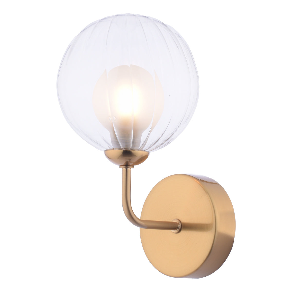 Dar Feya Wall Light Antique Bronze & Clear/Opal Glass – from Amos Lighting + Home