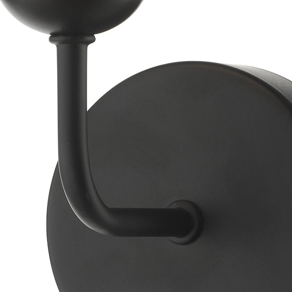 Dar Feya Wall Light Matt Black Opal Glass – from Amos Lighting + Home