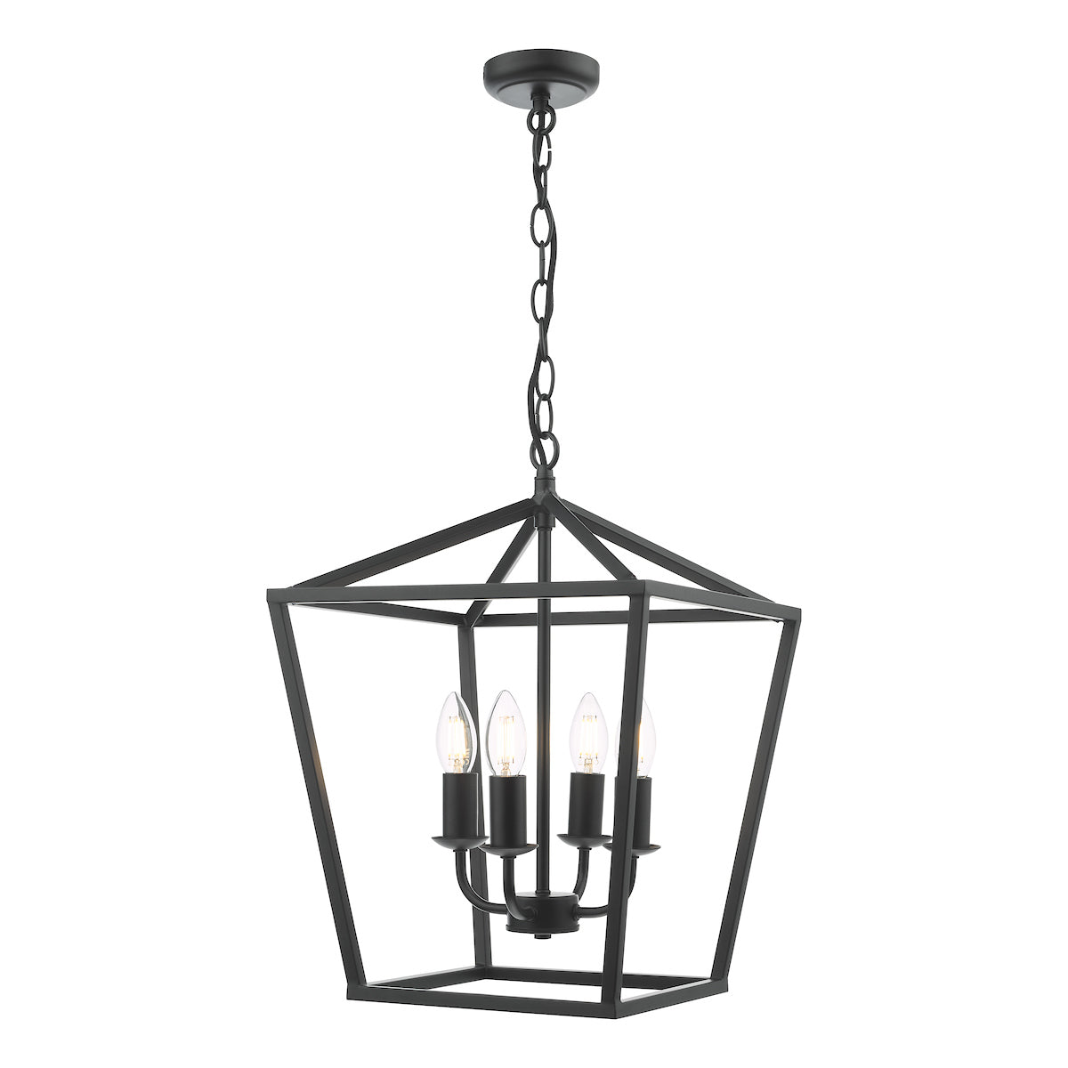 Dar Fionn 4 Light Pendant Matt Black – from Amos Lighting + Home