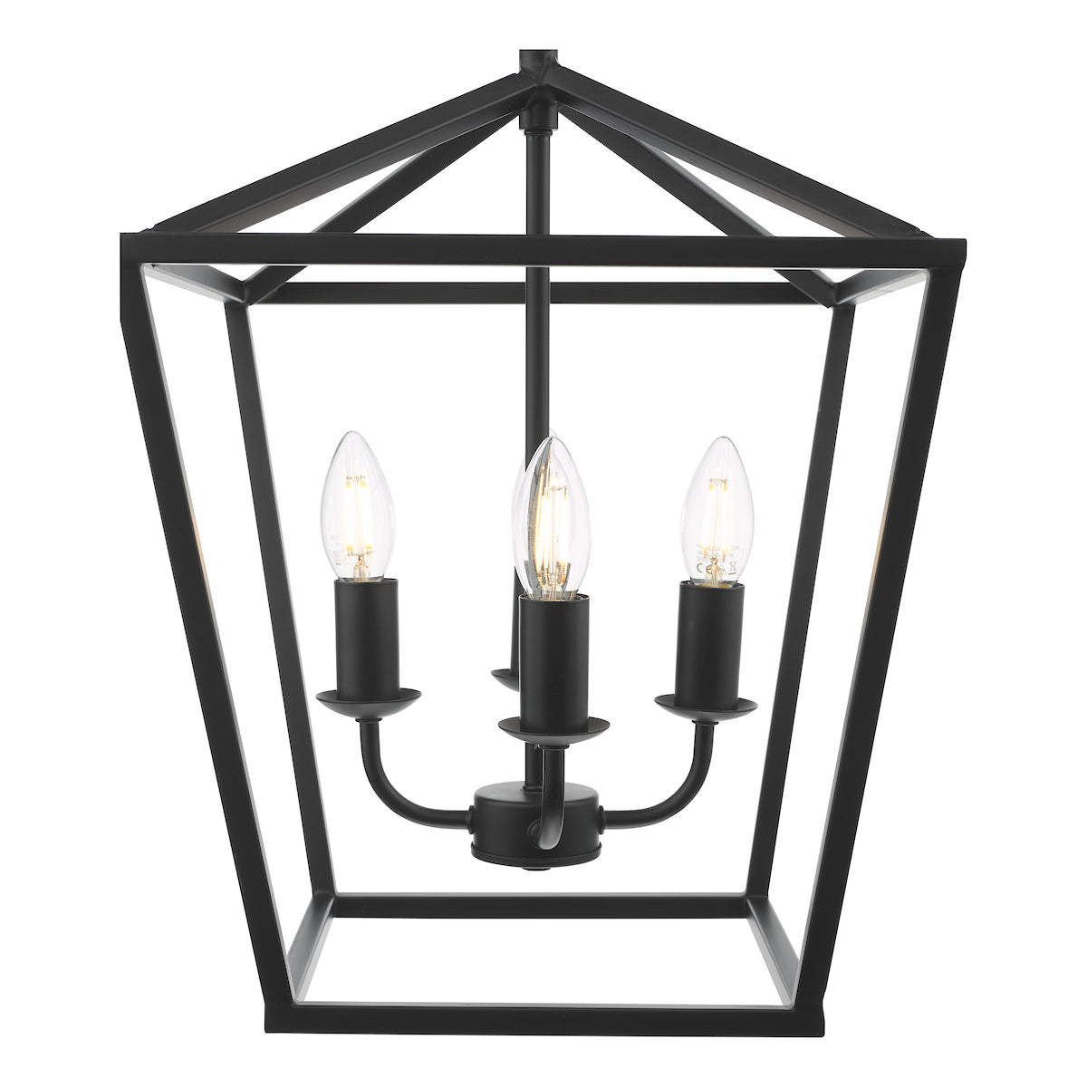 Dar Fionn 4 Light Pendant Matt Black – from Amos Lighting + Home