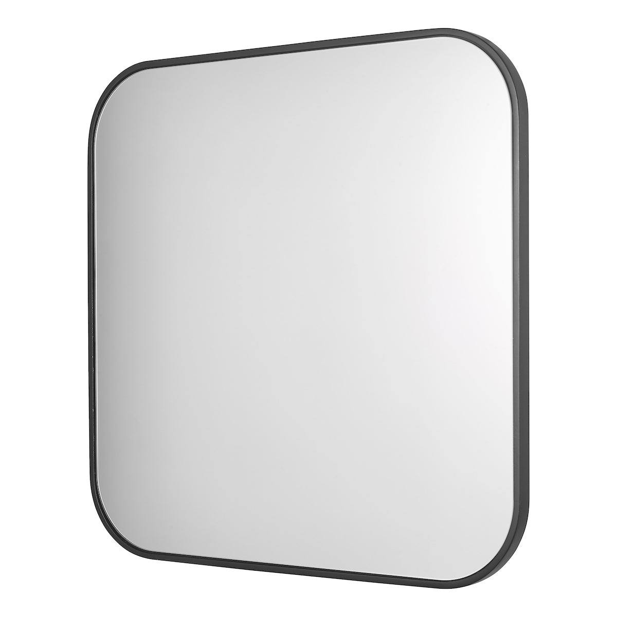 Dar Firuz Square Mirror Thin Matt Black Frame 60 X 60cm – from Amos Lighting + Home