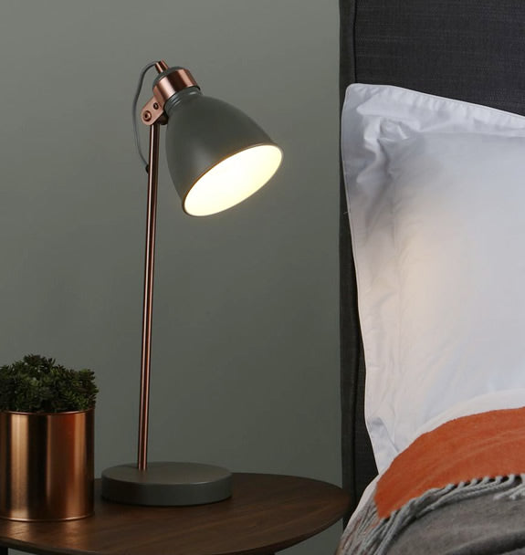 Dar Frederick Table Lamp Black, White or Grey – from Amos Lighting + Home