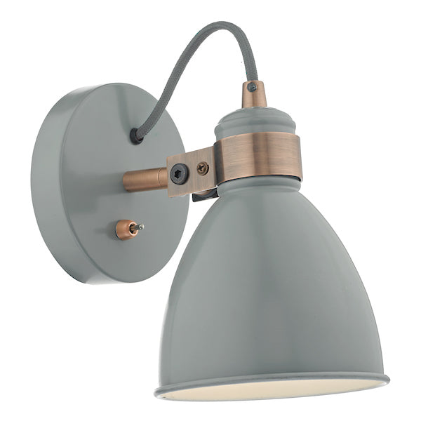 Dar Frederick Wall Spotlight Grey and Copper – from Amos Lighting + Home