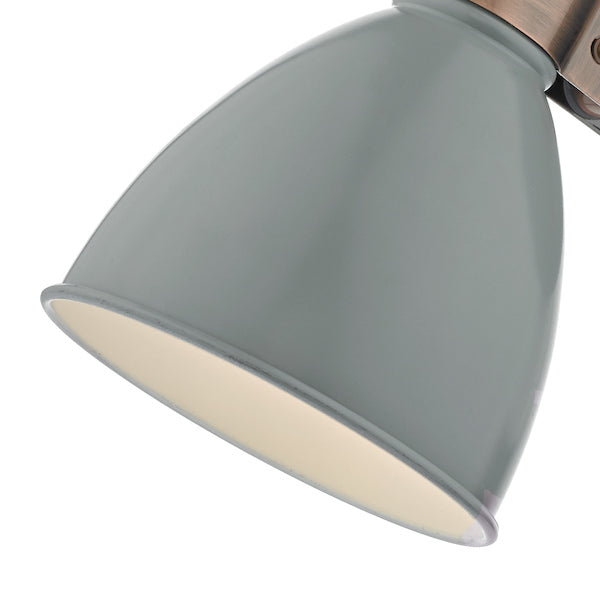 Dar Frederick Wall Spotlight Grey and Copper – from Amos Lighting + Home