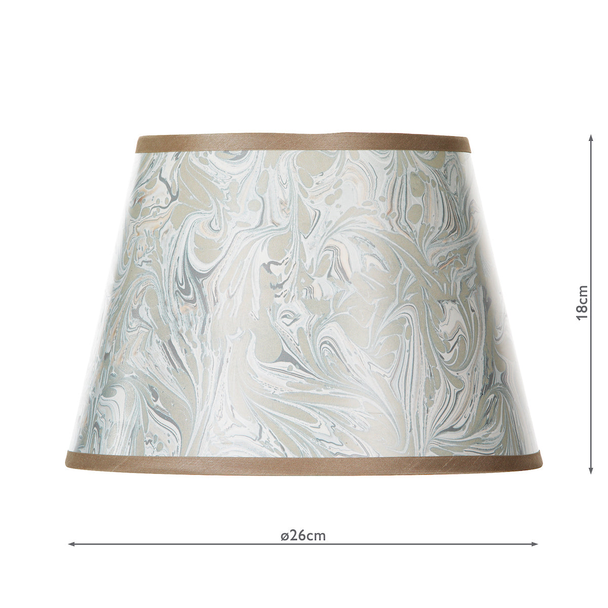 Dar Frida Taupe Marble Pattern Tapered Drum Shade 26cm – from Amos Lighting + Home