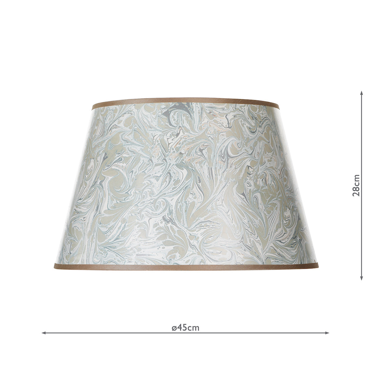 Dar Frida Taupe Marble Pattern Tapered Drum Shade 45cm – from Amos Lighting + Home