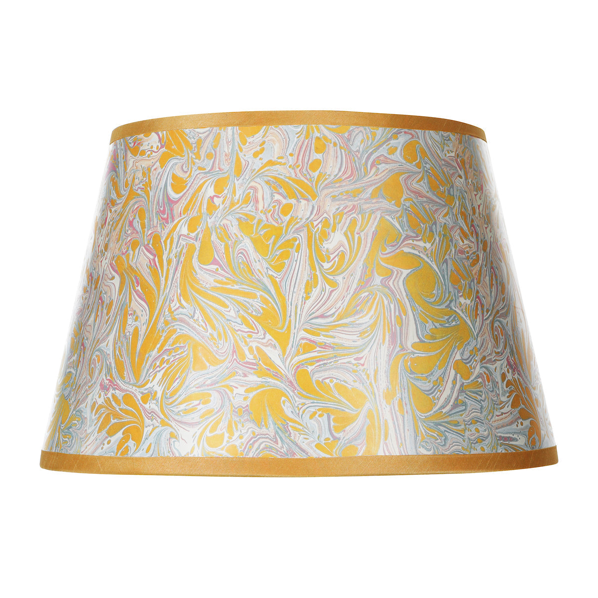 Dar Frida Yellow Marble Pattern Tapered Drum Shade 26cm – from Amos Lighting + Home