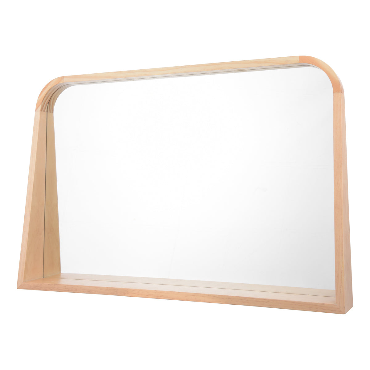 Dar Fulgencio Rectangle Mirror With Shelf Light Oak 60 X 90cm – from Amos Lighting + Home