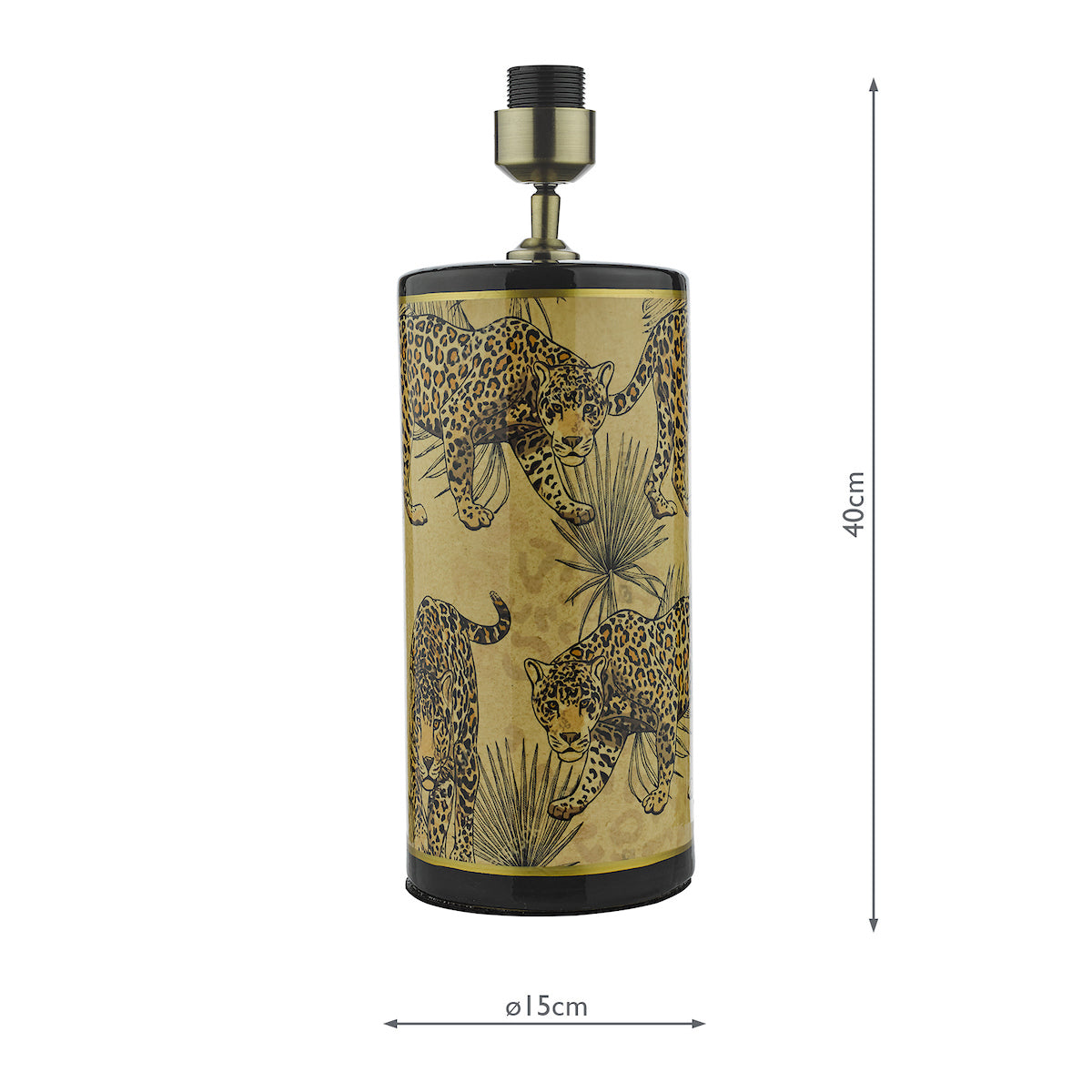 Dar Gold Collection Eliza Table Lamp Leopard Motif In Gold Base – from Amos Lighting + Home