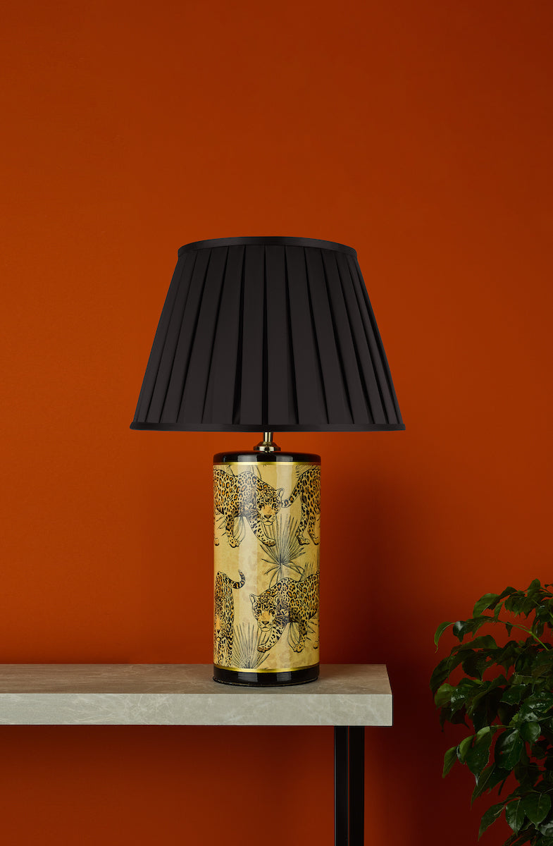 Dar Gold Collection Eliza Table Lamp Leopard Motif In Gold Base – from Amos Lighting + Home