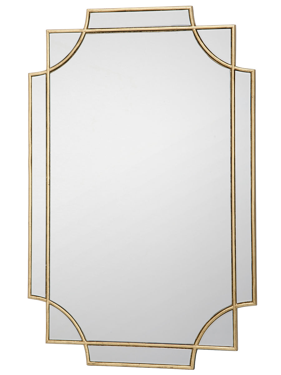 Dar Guapo Regency Style Rectangle Mirror with Gold Details – from Amos Lighting + Home
