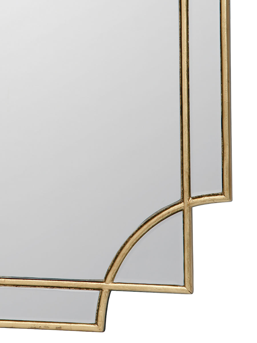 Dar Guapo Regency Style Rectangle Mirror with Gold Details – from Amos Lighting + Home