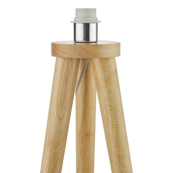 Dar Ivor Tripod Wood Floor Lamp Light Oak, Base Only – from Amos Lighting + Home