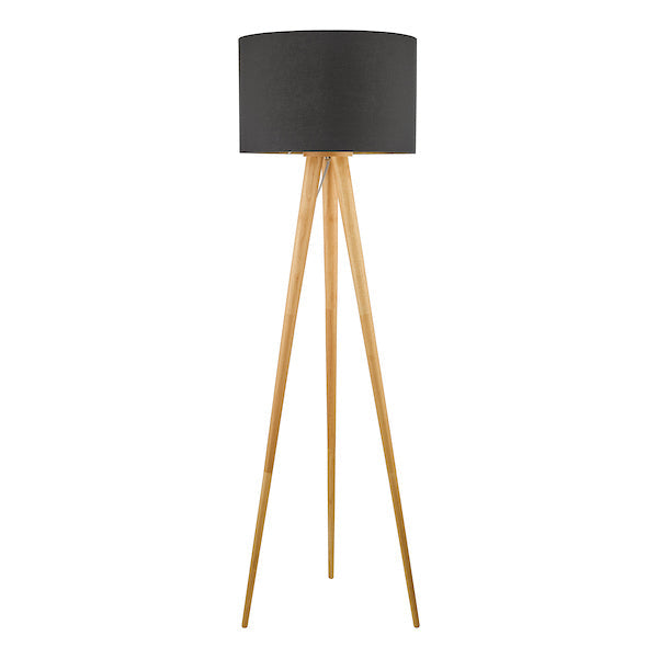 Dar Ivor Tripod Wood Floor Lamp Light Oak, Base Only – from Amos Lighting + Home