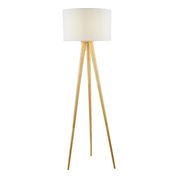 Dar Ivor Tripod Wood Floor Lamp Light Oak, Base Only – from Amos Lighting + Home