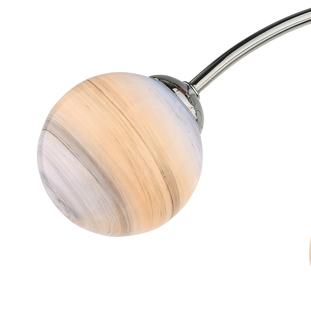 Dar Izzy 4 Light Semi Flush Polished Chrome Planet Glass – from Amos Lighting + Home