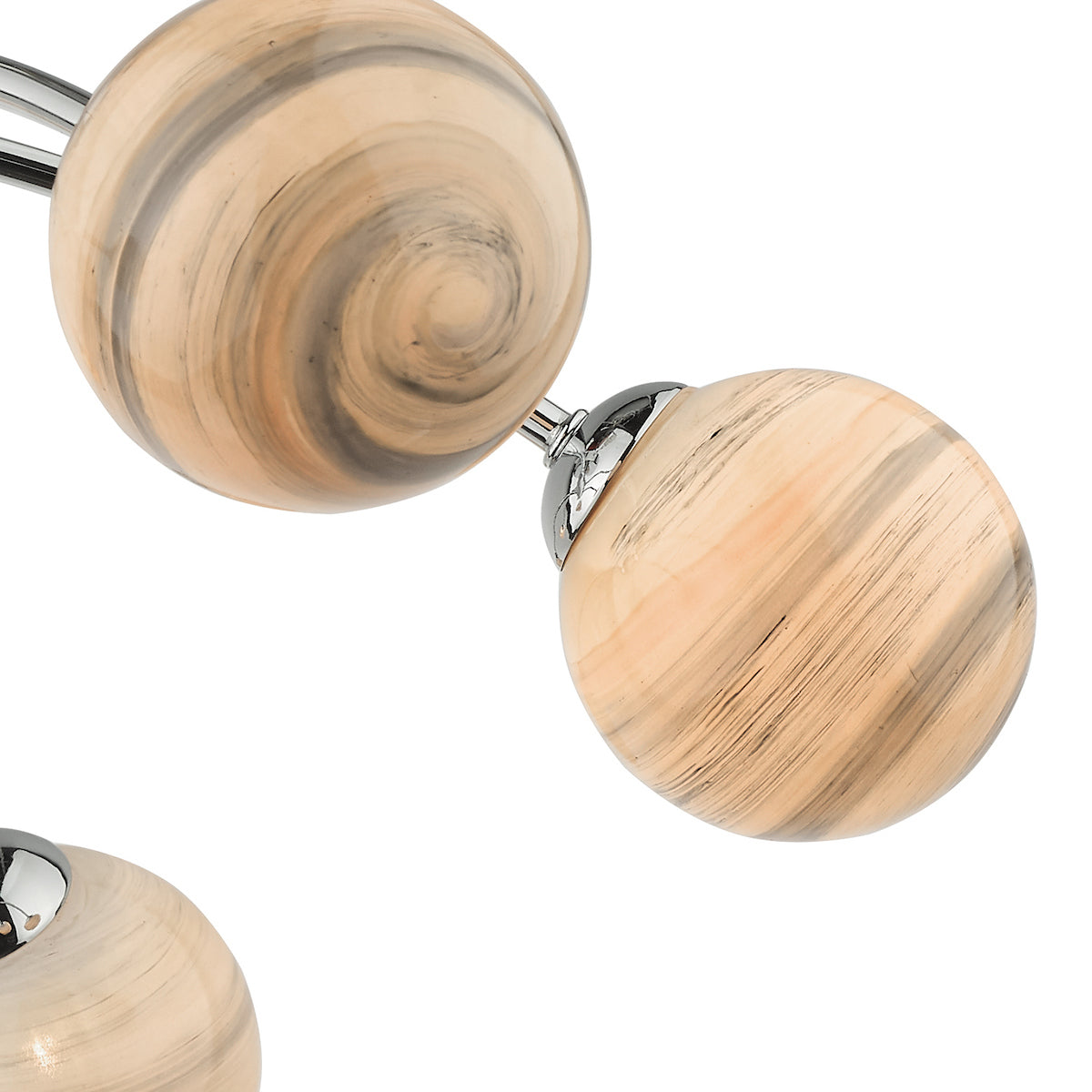 Dar Izzy 6 Light Semi Flush Ceiling Light with Planet Glass – from Amos Lighting + Home