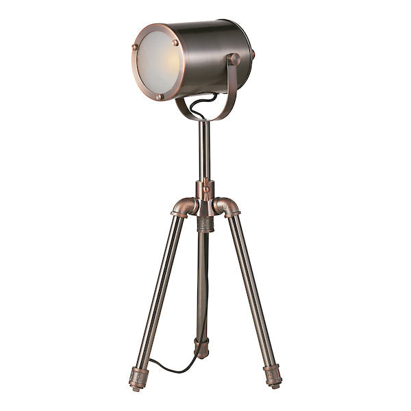 Dar Jake Table Lamp Antique Silver and Copper – from Amos Lighting + Home