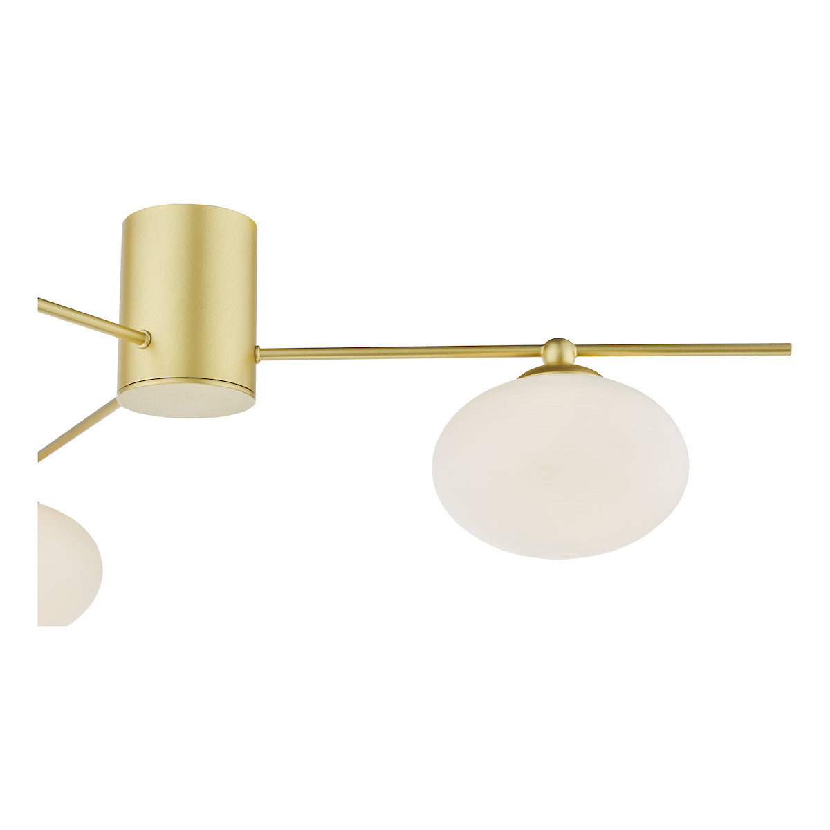 Dar Jasper 3 Light Semi-Flush Satin Gold and Opal Glass – from Amos Lighting + Home