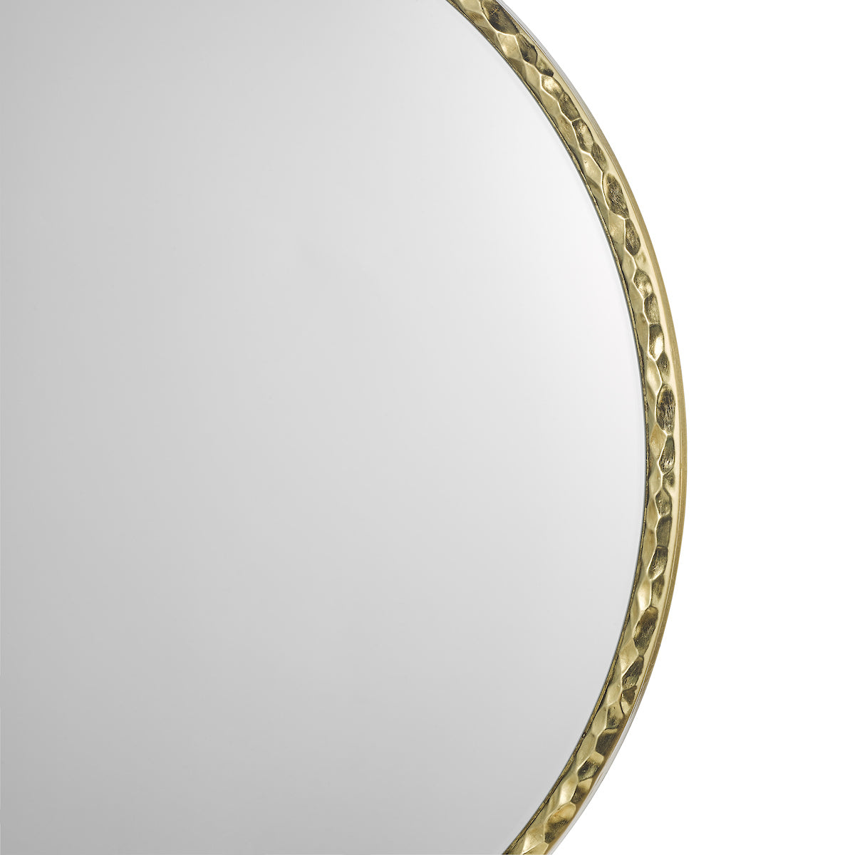 Dar Jinelle Round Mirror Textured Gold Frame 80cm – from Amos Lighting + Home