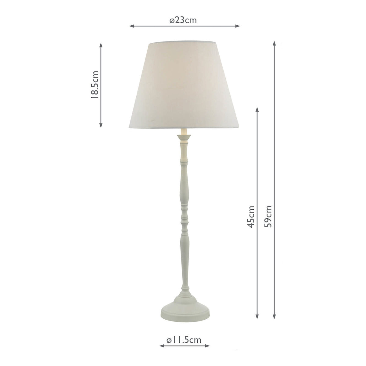 Dar Joanna Table Lamp White or Grey with Shade – from Amos Lighting + Home