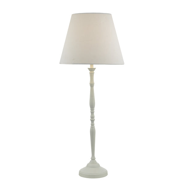 Dar Joanna Table Lamp White with Shade