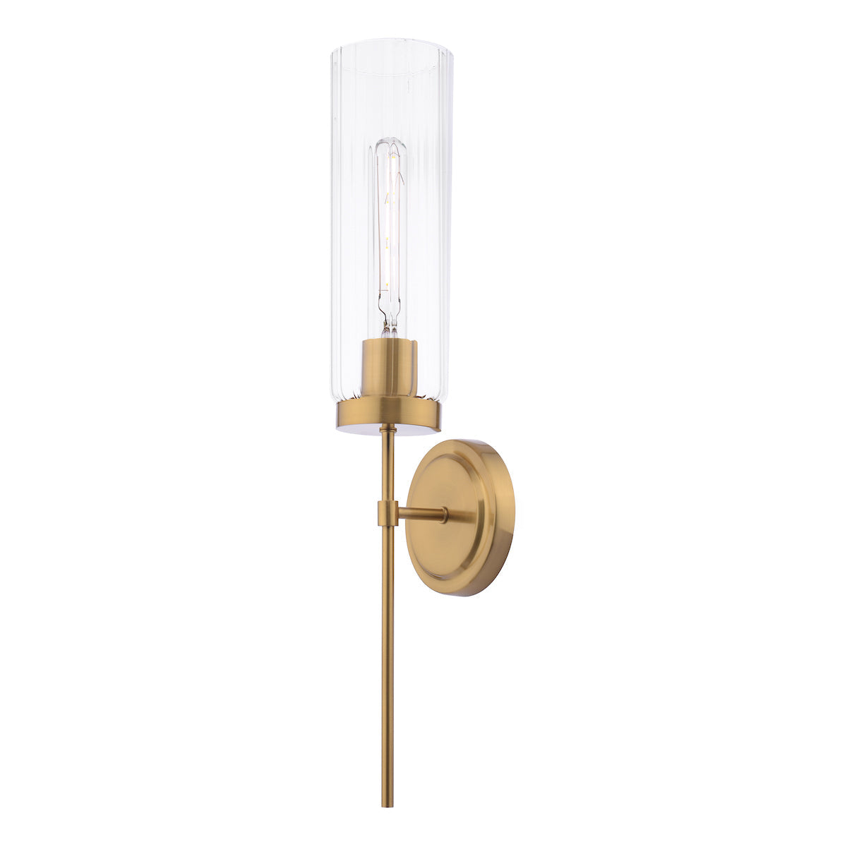 Dar Jodelle Wall Light Polished Bronze and Glass – from Amos Lighting + Home