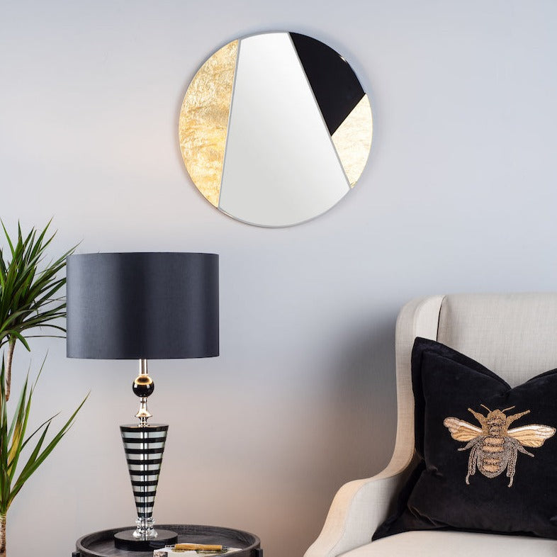 Dar Jonna Mirror Black & Gold – from Amos Lighting + Home
