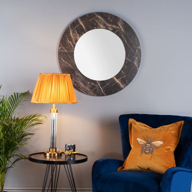 Dar Juvan Dark Marble Effect Mirror – from Amos Lighting + Home