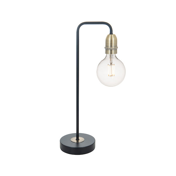 Dar Kiefer Table Lamp Black and Antique Brass – from Amos Lighting + Home