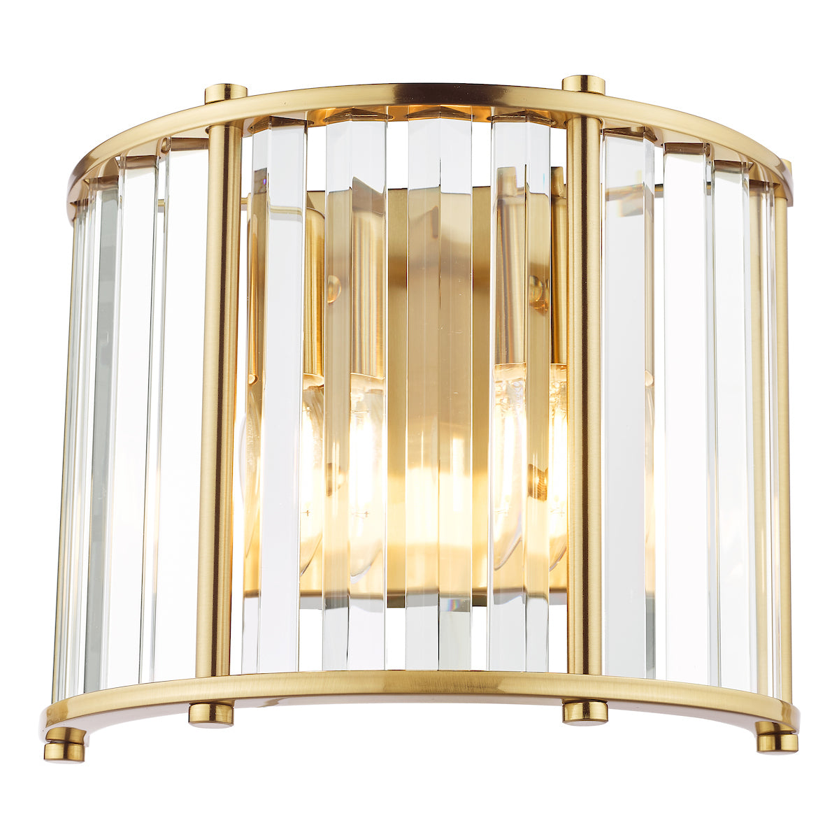 Dar Kiran Wall Light Natural Brass and Glass – from Amos Lighting + Home