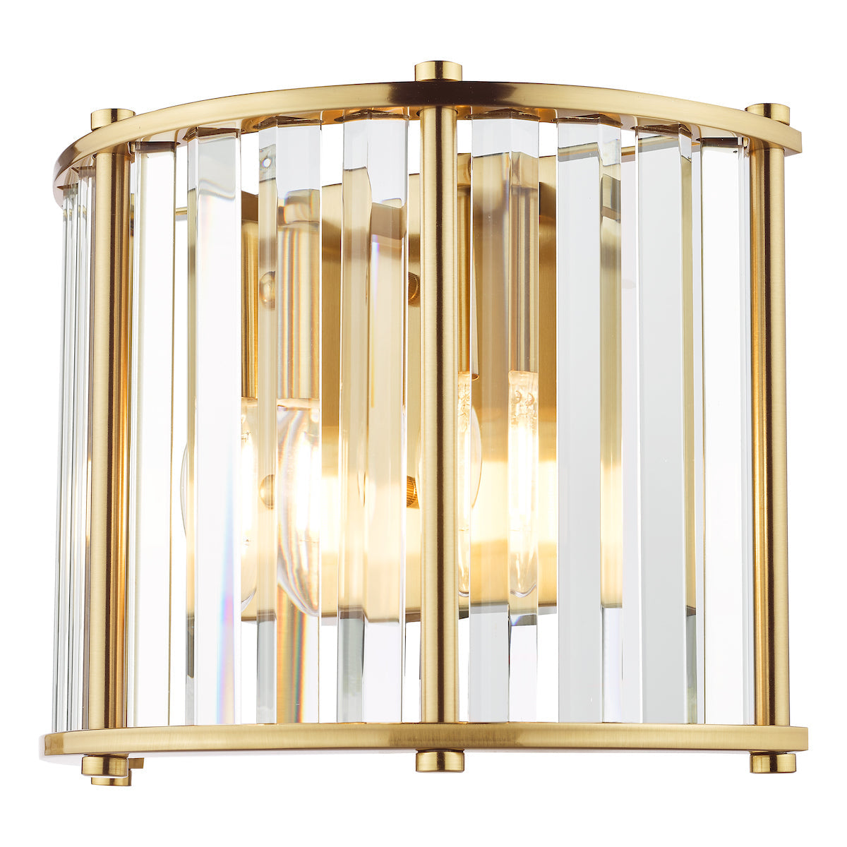 Dar Kiran Wall Light Natural Brass and Glass – from Amos Lighting + Home