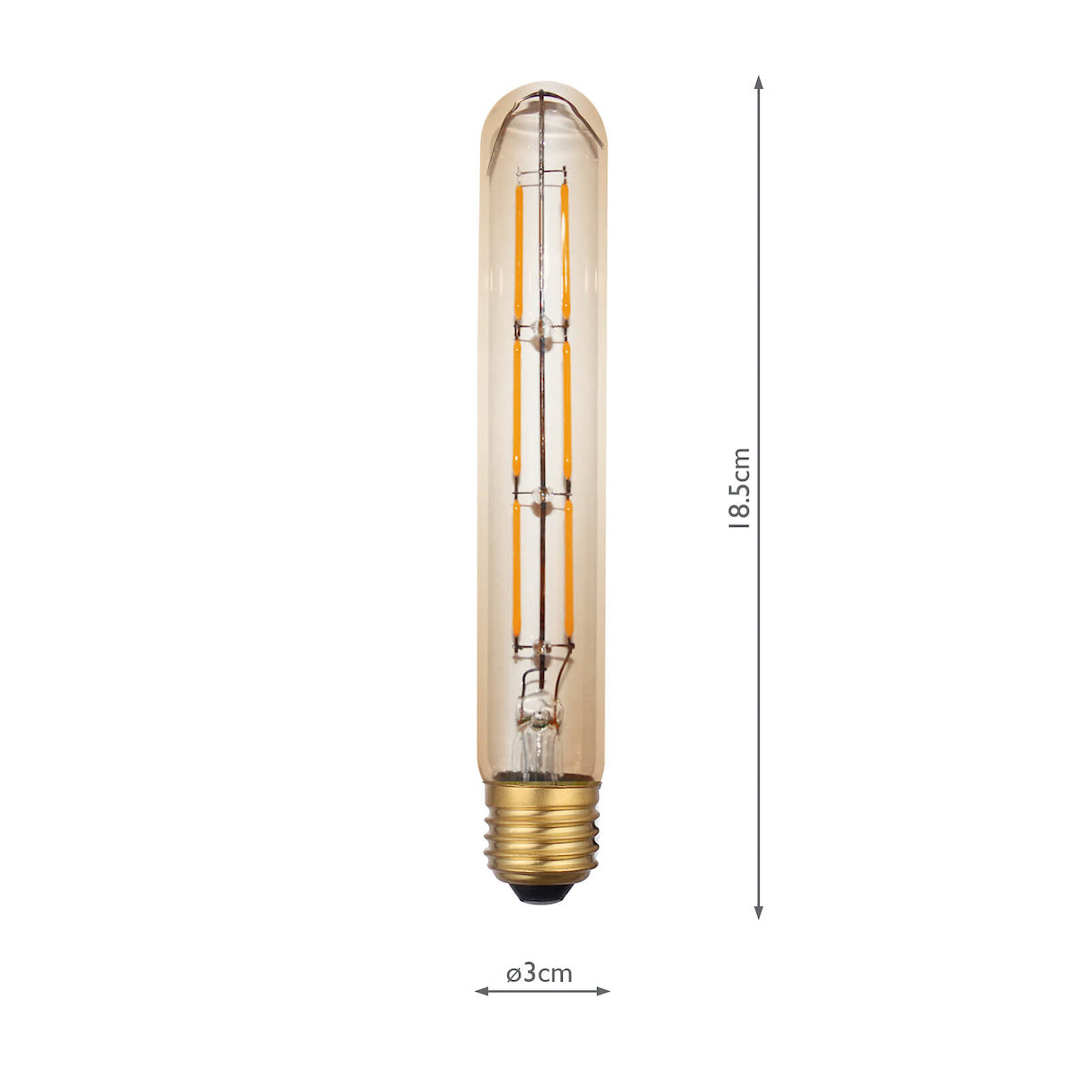 Dar E27 6w Tubular Vintage Dimmable LED Light Bulb – from Amos Lighting + Home