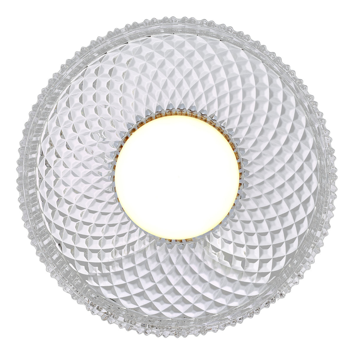 Dar Leena Flush Polished Chrome and Ribbed Glass LED – from Amos Lighting + Home